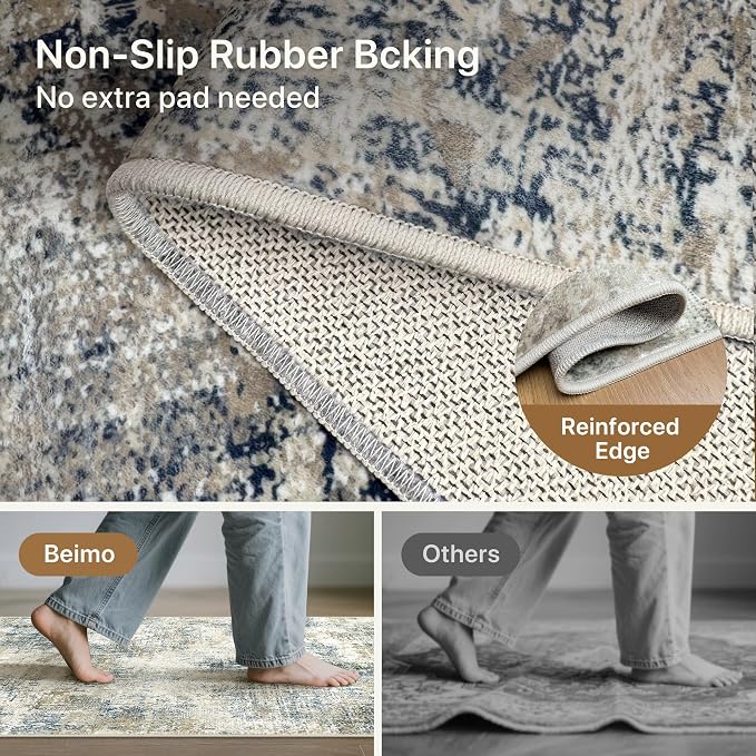 Area Rugs 6x9 for Living Room Bedroom, Modern Abstract Machine Washable Rug - Image 5