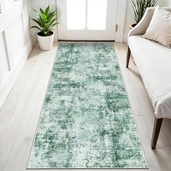 3x6 Washable Entryway Runner Rug: Non Slip Wide Hallway Runners Easy-to-Clean - Image 2