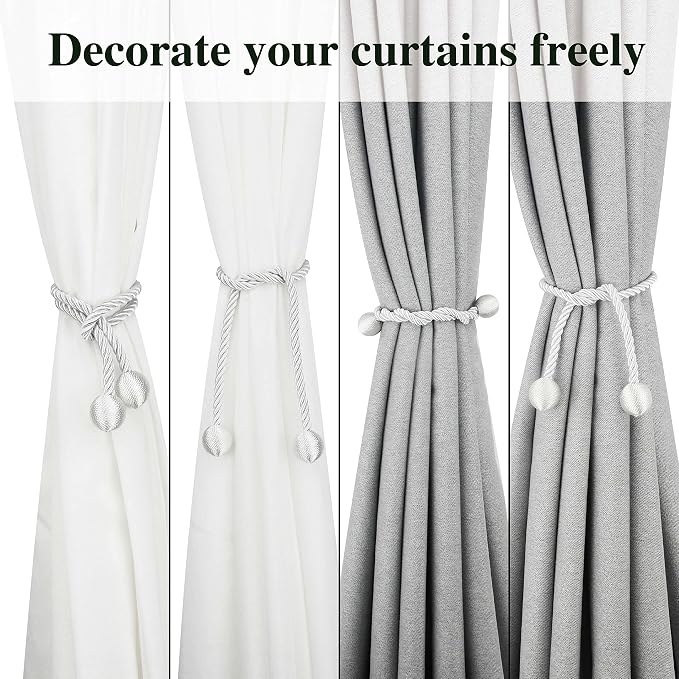 Curtain Tiebacks Outdoor Elegant Decorative Tie Backs Modern Rope Tiebacks - Image 3