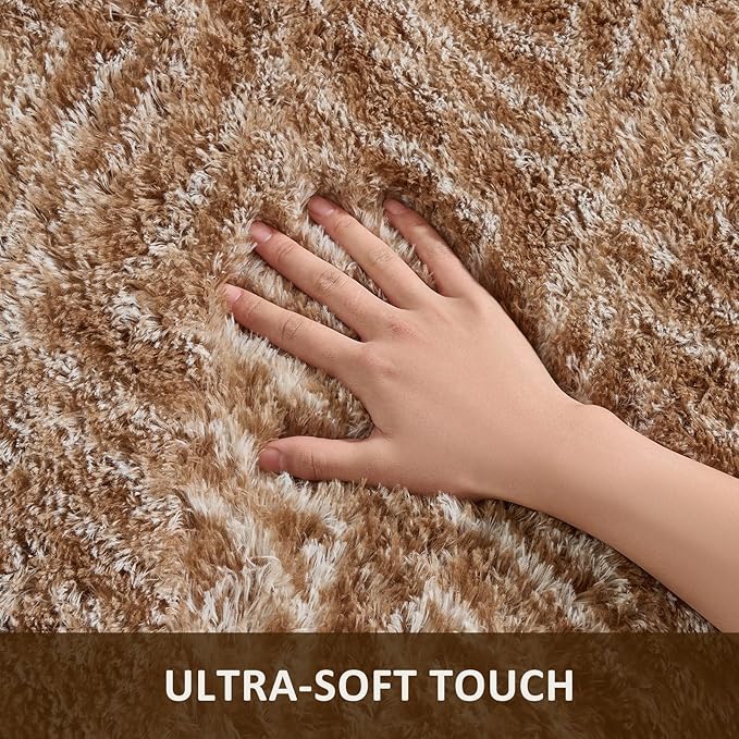Ophanie Brown and White Diamond Striped Rugs - Image 3