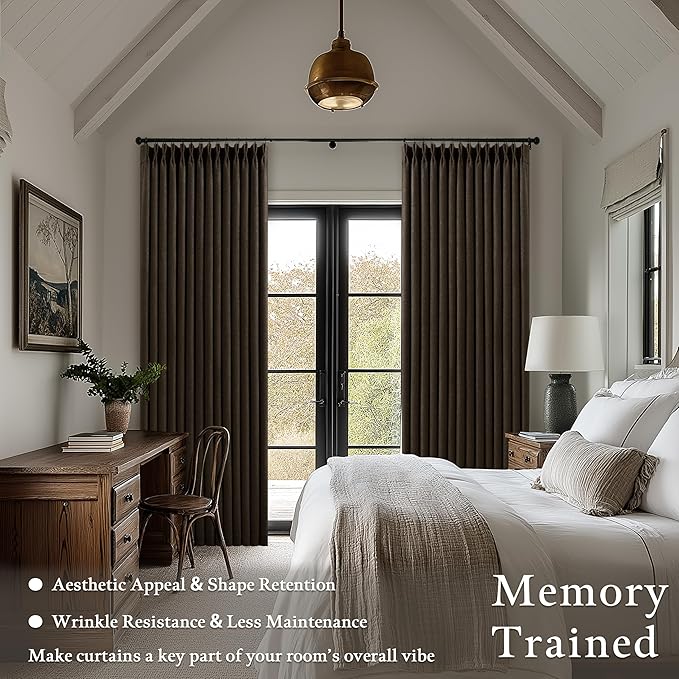 Extra Long 120 Inch Blackout Chocolate Brown Curtains - Image 2