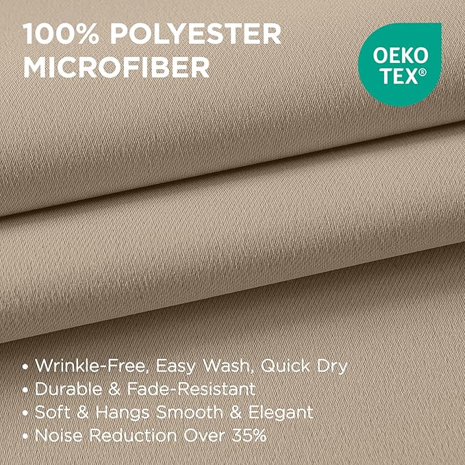Joydeco Blackout Curtains 45 Inch Length 2 Panels Set, Thermal Insulated Long - Image 2