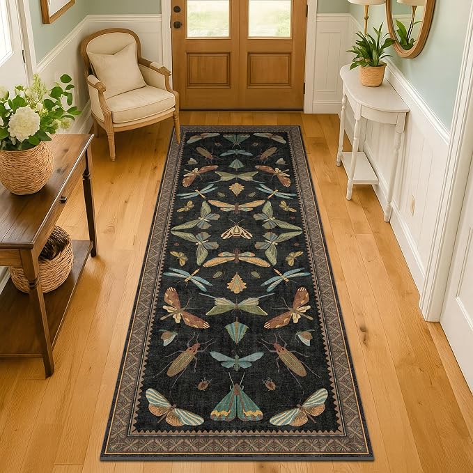 2x5 Black Washable Kitchen Runner Rugs Non Skid Washable - Image 6