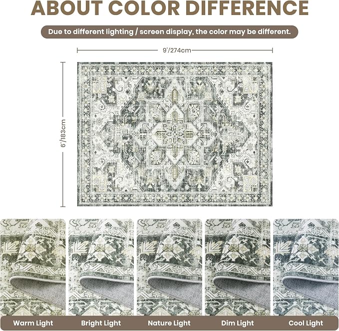 zesthome Area Rugs 6x9, Large Rugs - Image 2