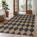 Lahome Colette Checkered Easy Jute Washable Rug, 5x7 Area Rugs by Lahome