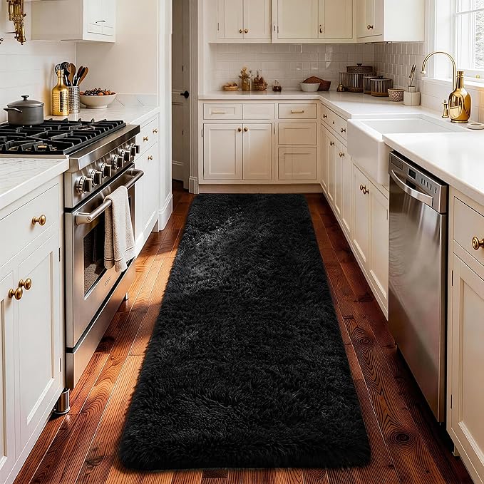 Ophanie 2x8 Runner Rug for Hallway, Upgrade Non-Slip Fluffy Soft Bedside Rugs - Image 3
