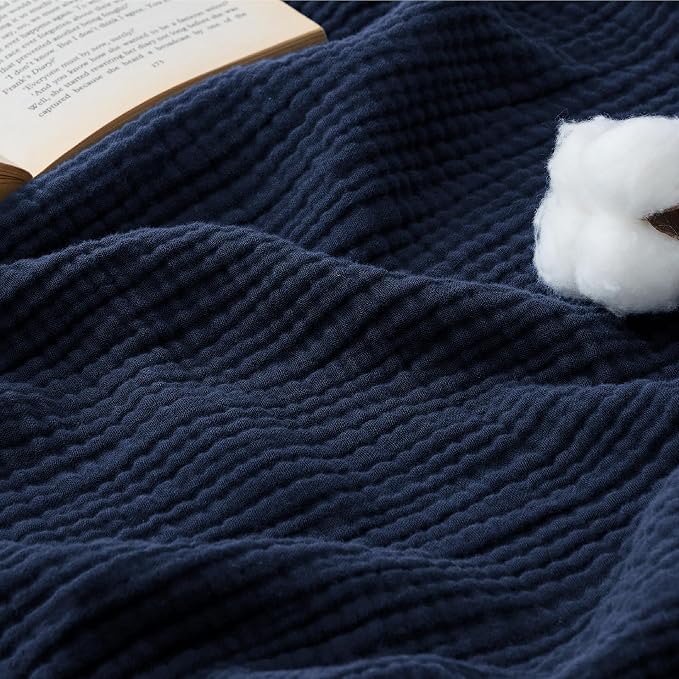 Bedsure 100% Cotton Muslin Blanket Queen Size by BEDSURE