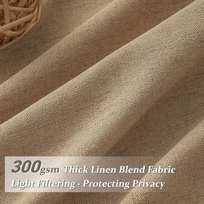 Extra Long Rust Brown Semi Sheer Living Room High Ceiling Curtains 108 Inch 2 - Image 2