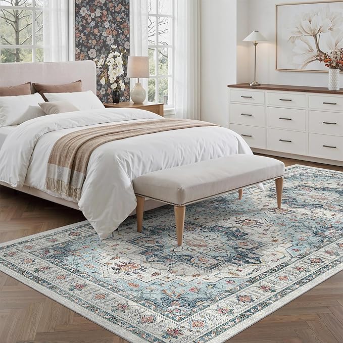 Madane Hallway Runner Rug 4x8 Wide: Washable Thin Runners - Image 4