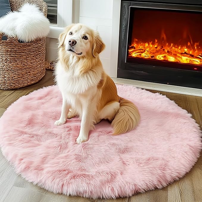ONASAR Light Pink Round Area Rugs 3ft - Image 4