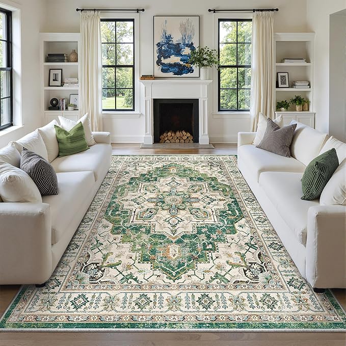 zesthome 9x12 Area Rugs, Stain Resistant Washable Rug, Ultra-Thin Rugs by Zesthome