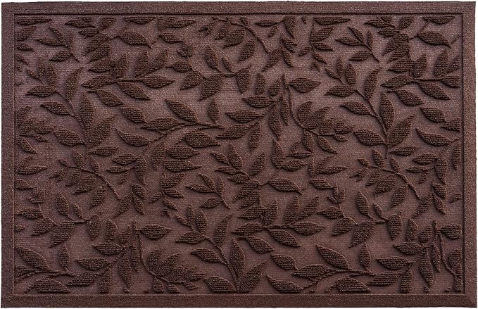 Coffee Brown Leaves Outdoor Indoor Entrance Doormats, Absorbent Durable Heavy - Image 9