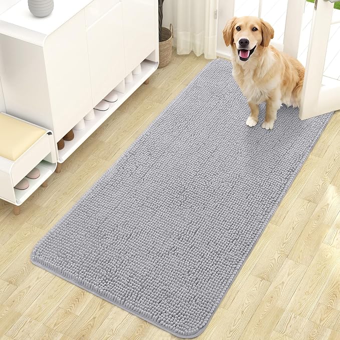 OLANLY Dog Door Mat for Muddy Paws 47x24, Absorbs Moisture and Dirt, Absorbent by OLANLY