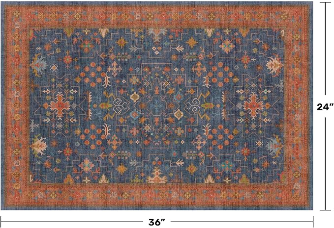 Hazo Haus Washable 2x3 Entry Rug Front Door Indoor, Farmhouse Small Area Rugs - Image 2