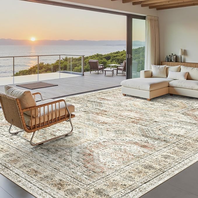 Washable Area Rug 8x10, Large Soft Rugs by Soalmost