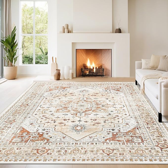 Washable Rugs 8x10 Area Rugs for Living Room, Rugs for Bedroom, Large Carpets by Srugn