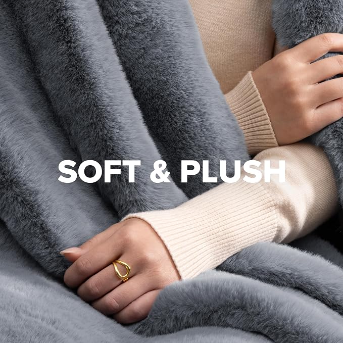 UGG Euphoria Faux Fur Throw Blanket, Oversized Soft Throw - Image 7