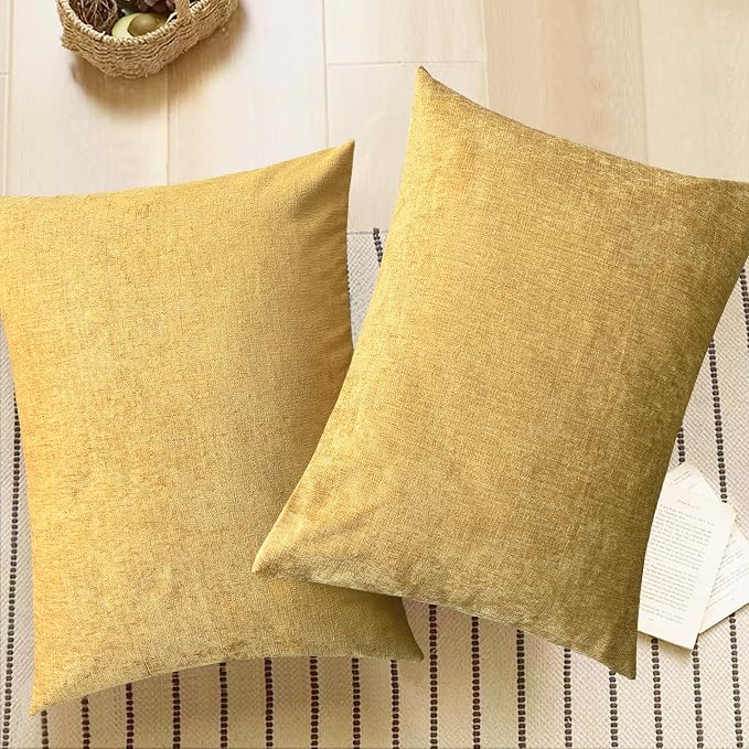 CaliTime Throw Pillow Covers Decorative 20 X 26 Inches Pack of 2 Cozy Chenille - Image 5