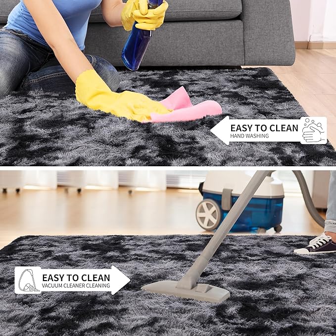 Tepook Soft Fluffy Rugs for Bedroom, 4x6 Area Rug for Living Room, Modern - Image 6