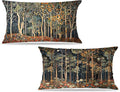 Rustic William Morris Inspired Autumn Forest Pillow Covers 12x20 Set of 2 by Unknown