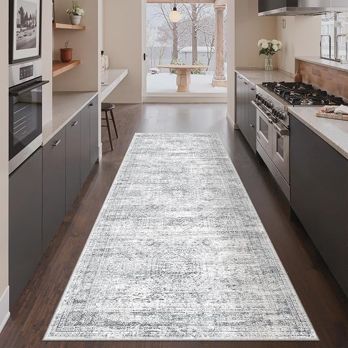 3x8 Runner Rug Non Slip Washable by Restydon