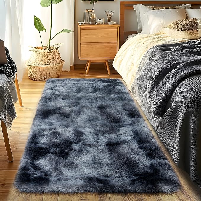 Runner Rugs for Bedroom, 2x6 Fluffy Throw Area Rug Non Slip for Bedside Dorm - Image 3