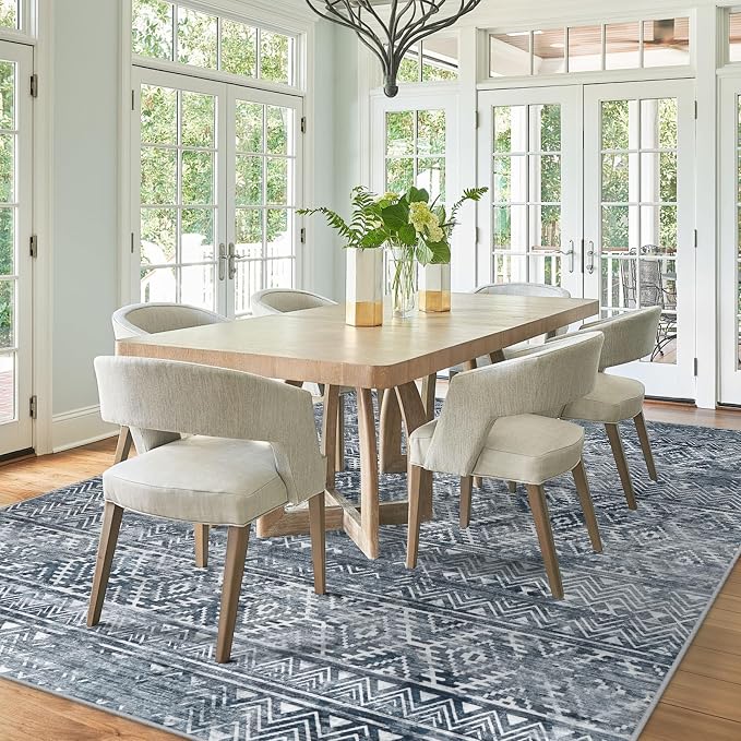 9x12 Area Rugs Washable Rug: Anti-Skid Abstract Modern Living Room Rug Soft - Image 5