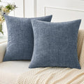 MIULEE Pack of 2 Couch Throw Pillow Covers 20x20 Inch Soft Dark Grey Blue by MIULEE