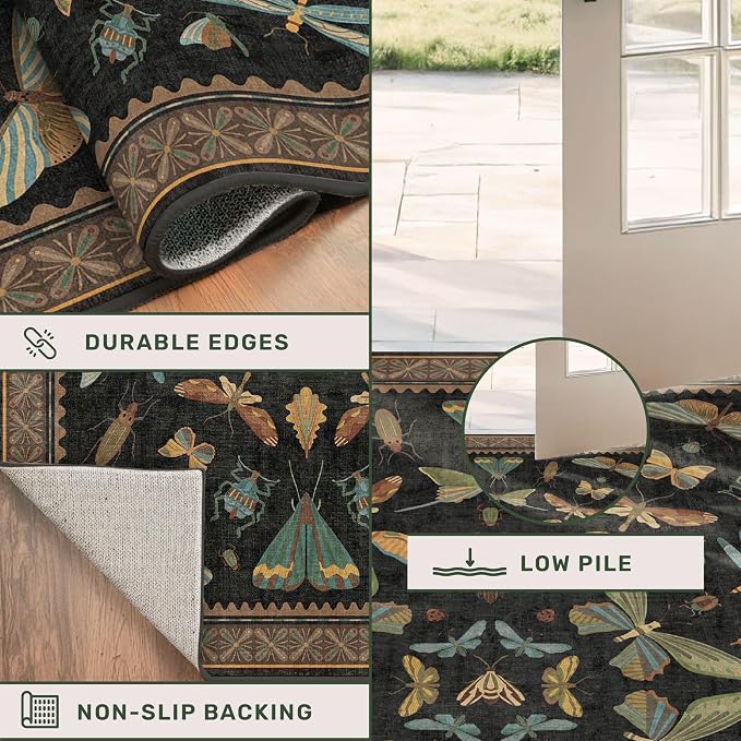 Small Black Entryway Rug - Image 5