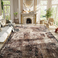 Ompaa Living Room Rug 8x10 Brown Area Rugs Machine Washable Abstract Coffee by OmpaaHomeDecor
