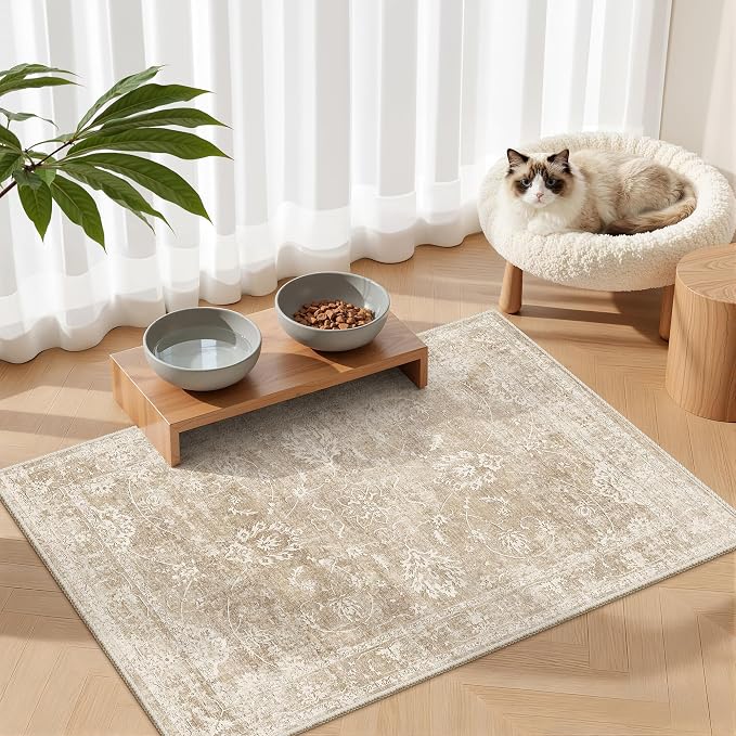 Madane 2x3 Washable Rugs for Entryway, Low Pile Non-Slip Small Area Rug Kitchen - Image 3