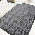 OLANLY Front Door Mat Outside Entrance 59x34, Heavy Duty Sturdy Natural Rubber by OLANLY