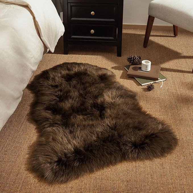 Ashler Faux Fur Rug, Fluffy Shaggy Area Rug, Ultra Soft 2 x 3 Feet Sheepskin Fur - Image 4