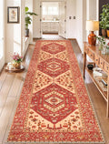 SERISSA Runner Rug for Hallways, Long Boho Rug Vintage Red Hallway Stair Ultra by SERISSAHomeDecorCollection