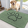 OLANLY Dog Door Mat for Muddy Paws 36x24, Paw Print Design, Absorbs Moisture by OLANLY