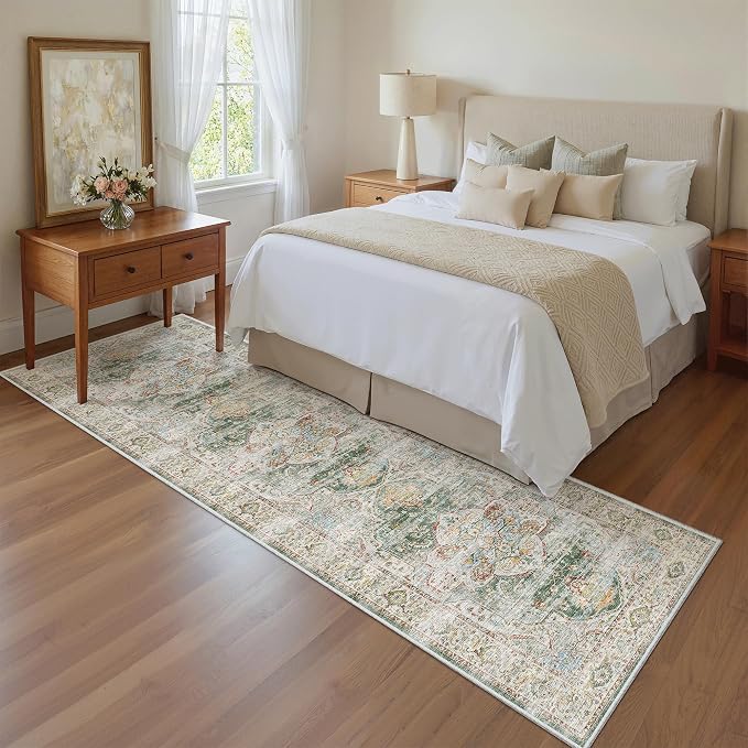 Madane Runner Rug 2x8, Washable Hallway Runner Rugs, Non-Slip Low-Pile Soft - Image 4