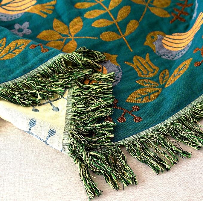 MSGKV Boho Throw Blanket 100% Cotton Blankets - Image 6