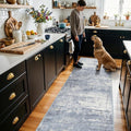 Hallway 2x10 Washable Runner Rug: Abstract Kitchen Stove Rugs Low-Pile Stain by HYHAOYUNLAI