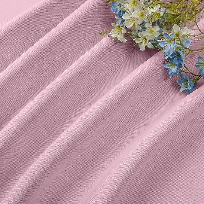 CUCRAF Light Pink Blackout Curtains 84 inch Length 2 Panels Set, Rod Pocket - Image 7