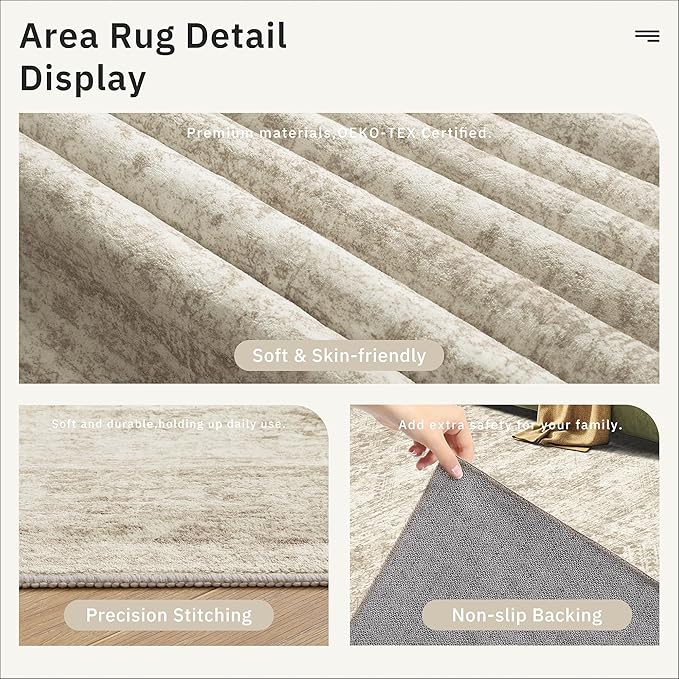 Soalmost Hallway Runner Rug 4x8 Wide: Washable Thin Runners - Image 6