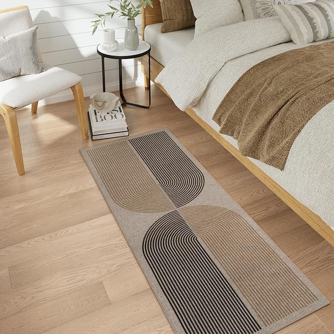 Lahome Enfys Modern Rainbow Easy Jute Rug, 2x6 Kitchen Runner Washable Rug - Image 8