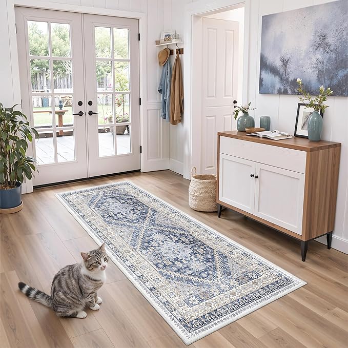 zesthome 2x6 Runner Rug for Hallways, Machine Washable Rug, Non Slip Vintage by Zesthome