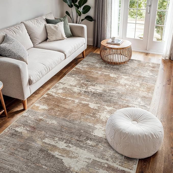 4x8 Washable Kitchen Runner Rug: Modern Abstract Wide Runners - Image 8