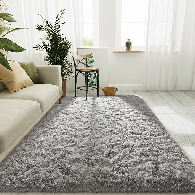 LOCHAS Ultra Soft Indoor Modern Area Rugs Fluffy Living Room Carpets by LOCHAS