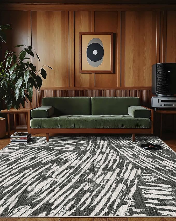 Latte&Fog 8x10 Area Rugs for Living Room, Large Modern Abstract Washable Rug - Image 8