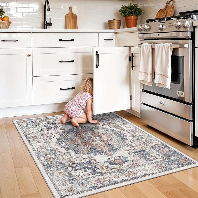 Washable 3x4 Entryway Area Rugs: Farmhouse Non-Slip kitchen Sink Floor Mats - Image 3
