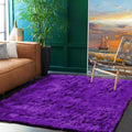Goolela Purple Area Rug 5x8 Fluffy Fuzzy Furry Carpet by Goolela