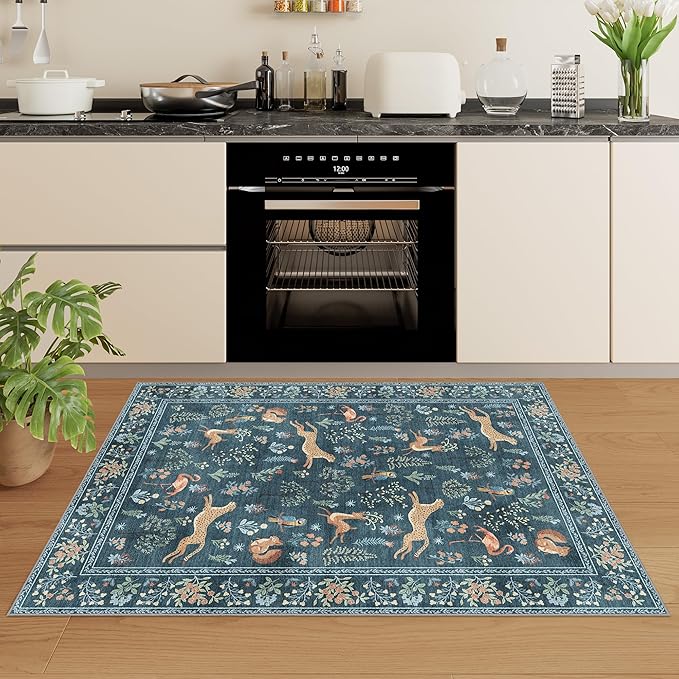 DUKINO 2x3 Entryway Rug, Washable Door Mat Animal Rug - Image 7