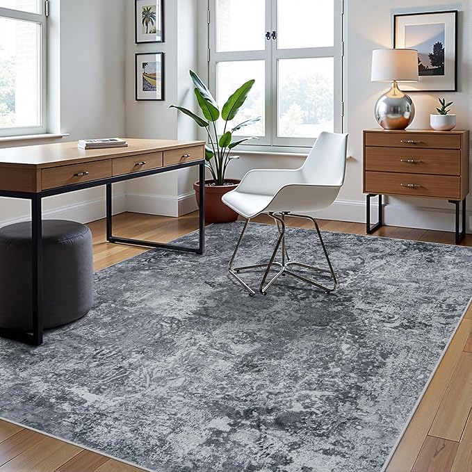 5x7 Area Rugs for Living Room Rug Washable: Abstract Rug for Dining Room - Image 3