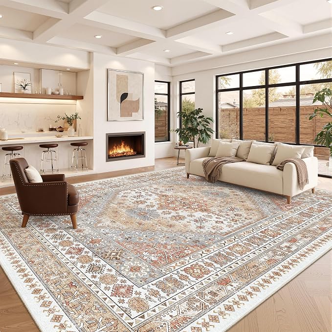 zesthome 12x15 Area Rugs, Large Washable Rug, Ultra-Thin Stain Resistant Rugs by Zesthome